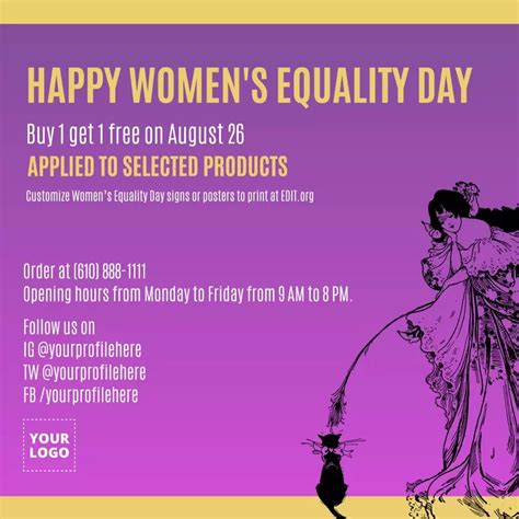 Free Women Equality Day Designs And Gender Equality Posters