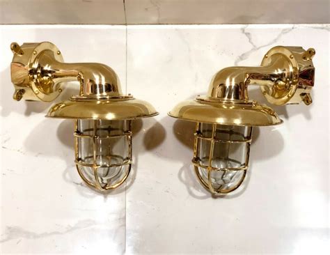 Nautical Swan Neck 90 Degree Passage Wall Light Extra Shade Junction Box Lot 2 Ebay Wall