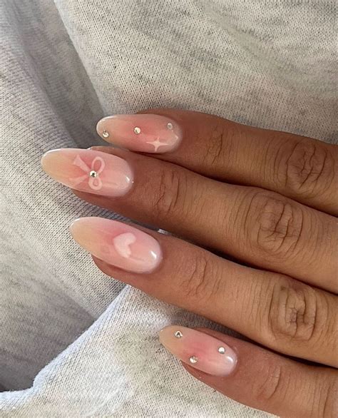 Bow Pink Nail Design In 2023 Pink Nails Gel Nails Acrylic Nails