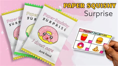 Paper Squishy Surprise Versi Junk Food Cara Membuat Paper Squishy