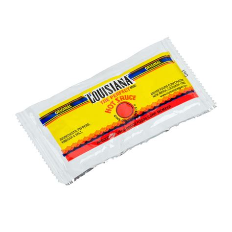 The Original Louisiana Brand Gram Hot Sauce Portion Packet Case