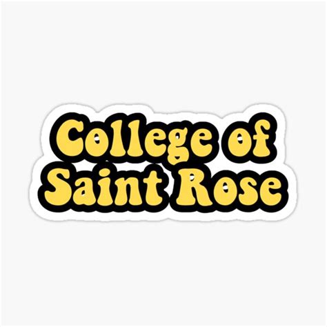 "college of saint rose yellow retro" Sticker for Sale by ...