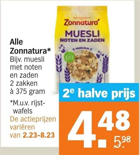 Zonnatura Muesli Met Noten En Zaden Gram Aanbieding Bij Albert Heijn