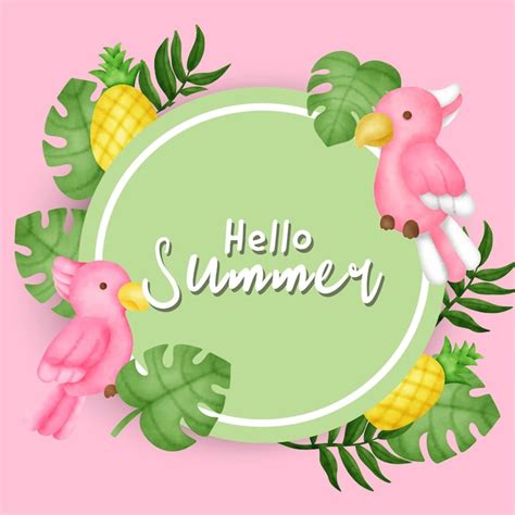 Premium Vector Tropical Summer Sale Banner With Cockatoo Bird