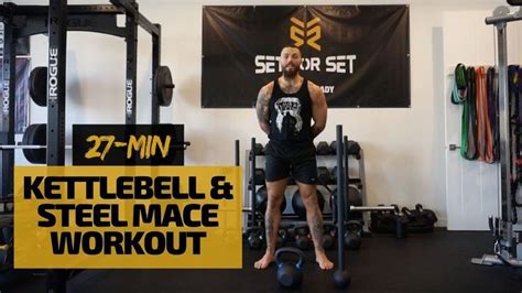 Minute Kettlebell And Steel Mace Full Body Workout For Strength