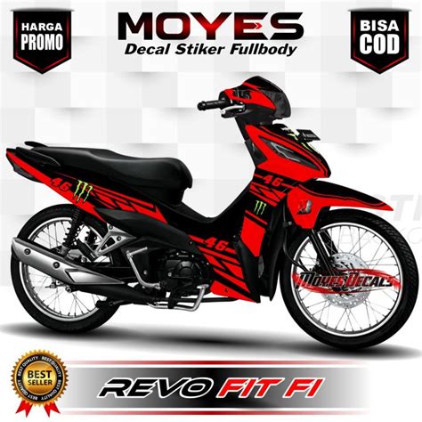 Decal Sticker Revo Fit Fi Fullbody Sticker Revo Fit Fi Motif Monster