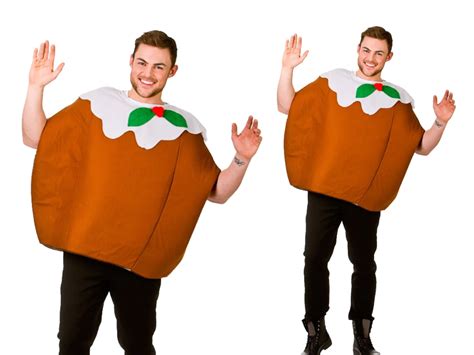 Christmas Pudding Costume Adults Food Comedy Xmas Novelty Fancy Dress