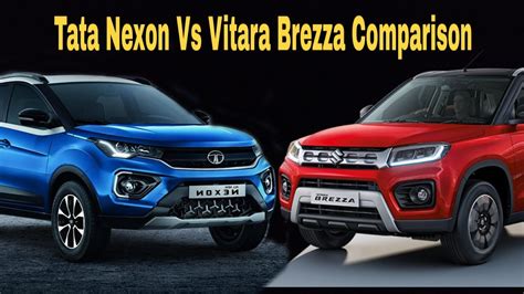 Tata Nexon Vs Vitara Brezza Comparison I Nexon Vs Vitara Brezza