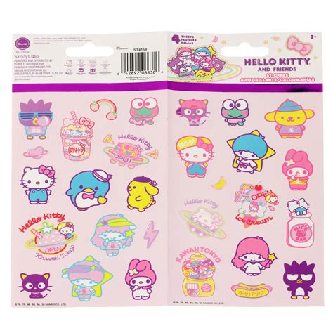 Hello Kitty 4pc Cute Sticker Sheets Kids Art Supplies Ages 3 and Up - Walmart.com