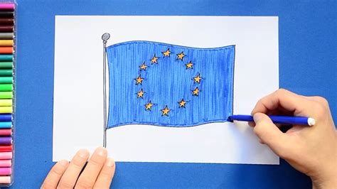 How To Draw The European Union Flag Youtube