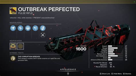 Destiny How To Craft Outbreak Perfected God Rolls The Nerd Stash