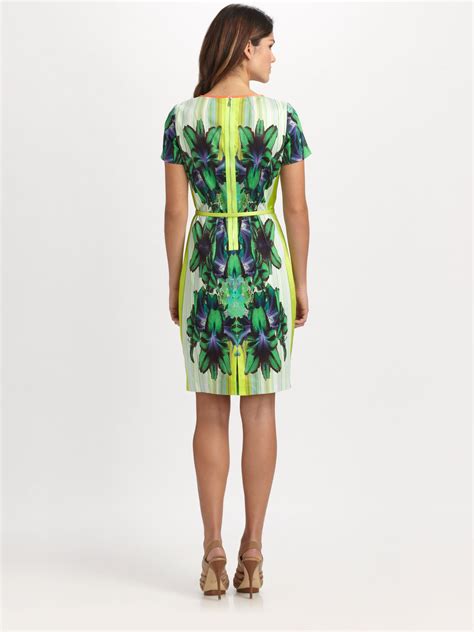 Elie Tahari Angie Dress In Green Lyst