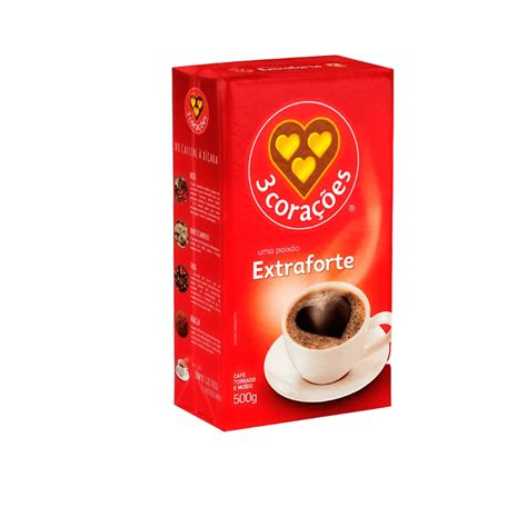 Mercearia Cafe 3 Corações Extra Forte A Vacuo 500g Cafe 3 Corações