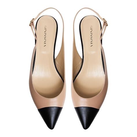 Nude Alice Slingback Flats Ginissima Wolf Badger