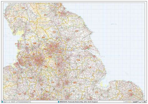 Northern England Postcode District Map (D4) – Map Logic