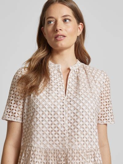 Jake S Collection Jurk In Laagjeslook Met Broderie Anglaise In Wit