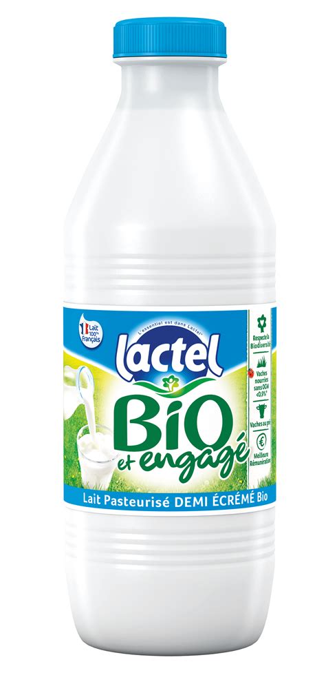 Lait pasteurisé Bio demi écrémé Lactel