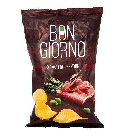 Чипсы картофельные BON GIORNO Хамон де Теруель | отзывы
