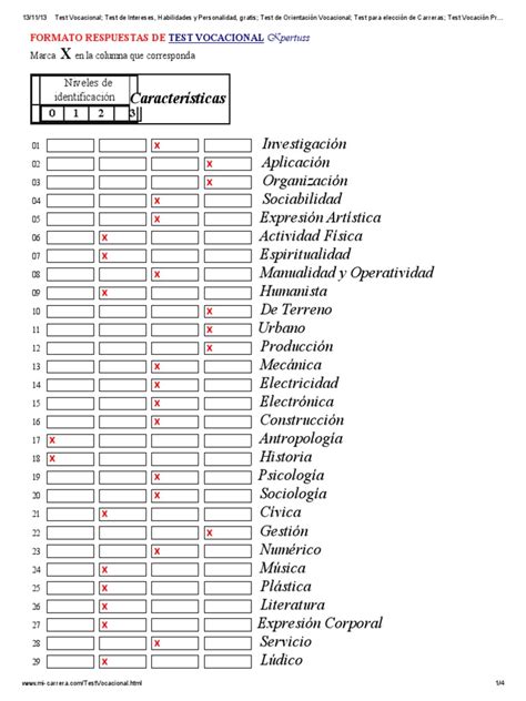 Test Vocacional Test De Intereses Habilidades Y Personalidad Gratis