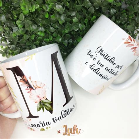 Caneca Personalizada Floral Elo7 Produtos Especiais