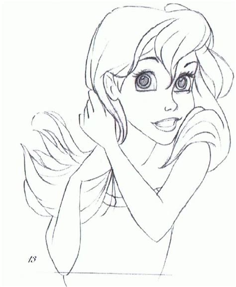 Walt Disney Sketches - Princess Ariel - Walt Disney Characters Photo ...