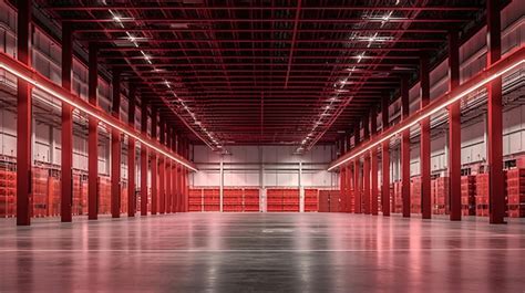 Premium Photo Large Modern Empty Storehouse Generative Ai