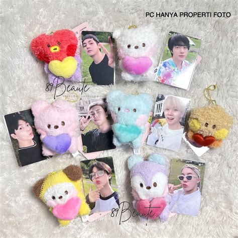 Jual Ready Stock Bt Plush Keyring Heart Shopee Indonesia