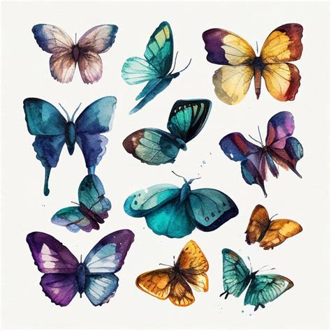 Hay Muchas Mariposas De Diferentes Colores En Un Ai Generativo De Fondo