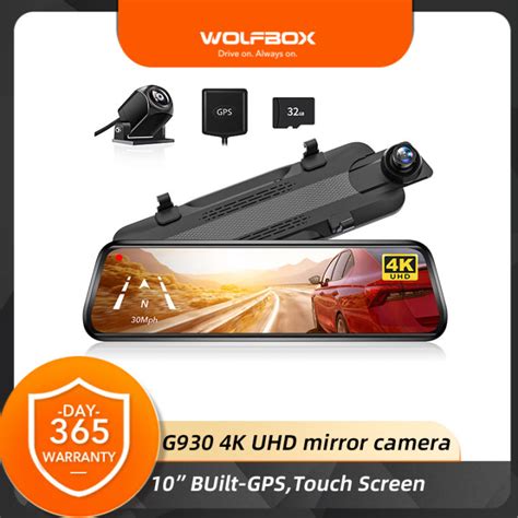 Wolfbox G K Rear View Mirror Camera Dash Cam Front And Rear