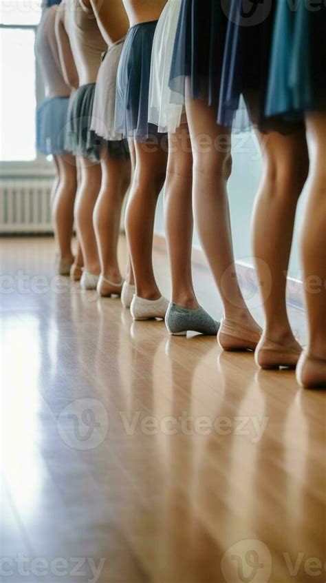 Ai Generative Legs Of Young Dancers Ballerinas In Class Classical Dance