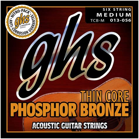 GHS Thin Core Bronze Medium TCB M Set Di Corde Per Chitarra Western E