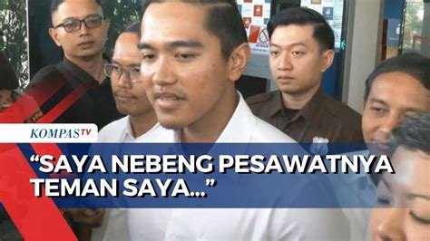 Kaesang Klarifikasi Soal Jet Pribadi Katanya Hanya Nebeng Pesawat