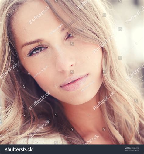Portrait Sexy Blonde Close Stock Photo 128874772 Shutterstock