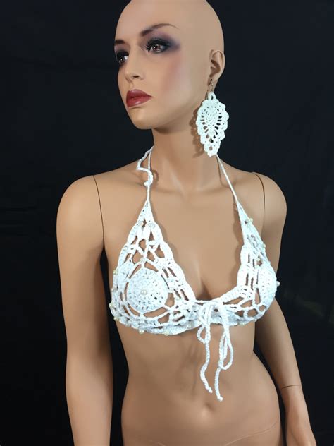 Crochet Bikini Festival Wedding Hobo Top Etsy