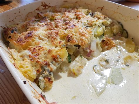 Recette Gratin Chou Rave Courgette Lardons Deux Fromages