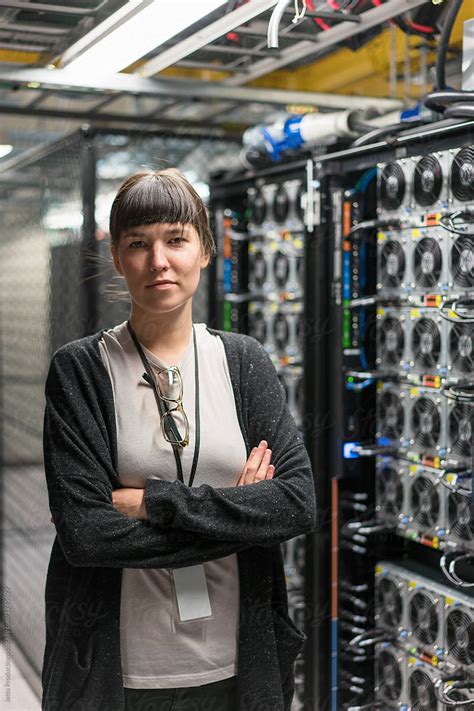 Portrait Of A Female Server Room Technician By Stocksy Contributor