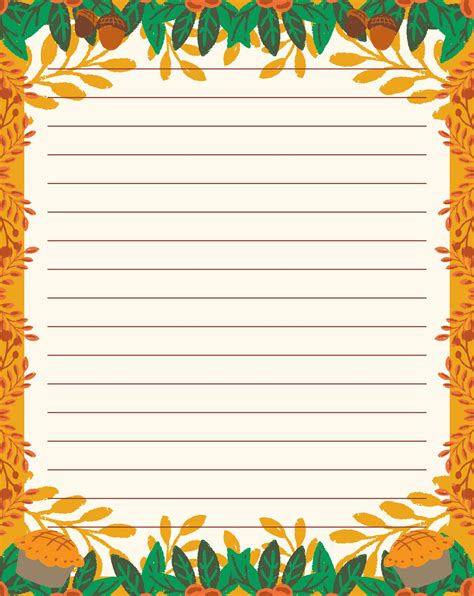 4 Best Free Printable Thanksgiving Stationary PDF For Free At Printablee