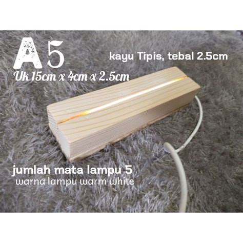 Jual Stand Akrilik Led Kayu Dudukan Akrilik Stand Kayu Jati Belanda