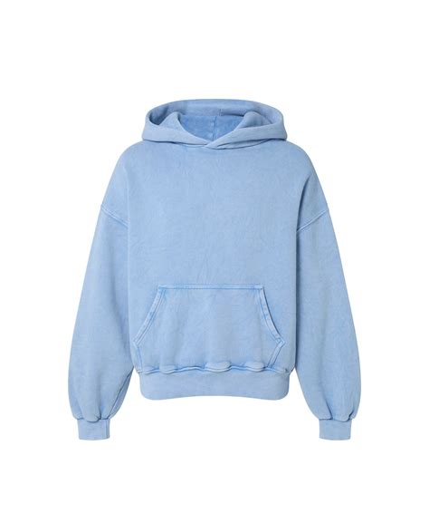 450 GSM 'Vintage Blue' Hoodie – Velour Garments Wholesale (Bulk)