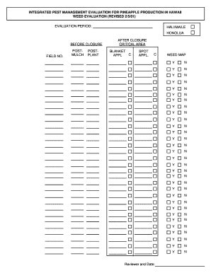 Fillable Online Extento Hawaii Integrated Pest Management Evaluation