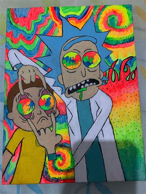 Trippy Rick And Morty Drawing