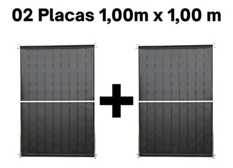 02 Placas Para Aquecedor Solar Semi Blindada 1 00x1 00 M