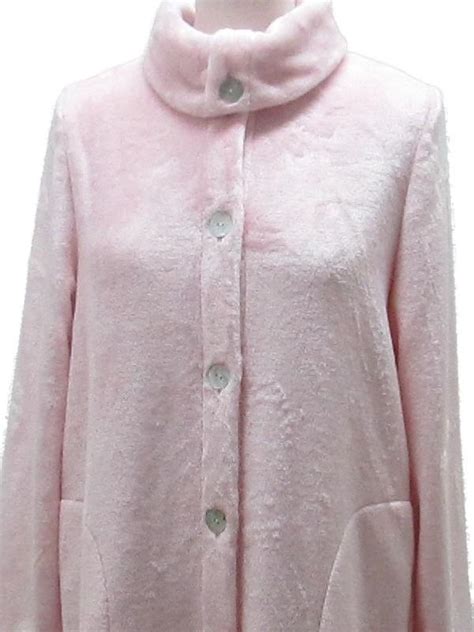 robe de chambre longue boutonnée hiver femme Régence Lingerie Mauve