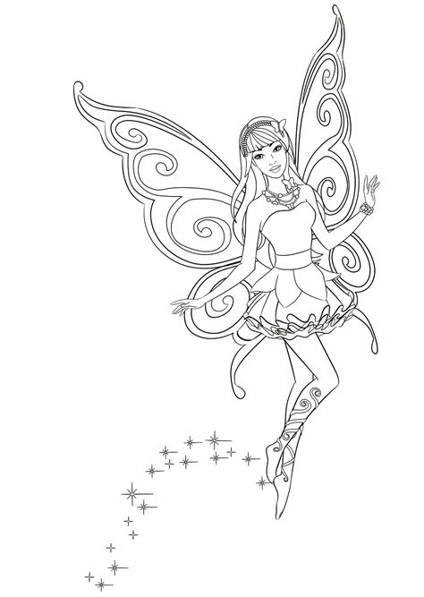 Coloring page - Fairy loves to fly