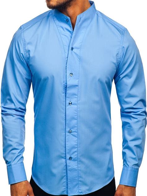 Camisa De Manga Larga Para Hombre Azul Celeste Bolf 5702 Azul Claro