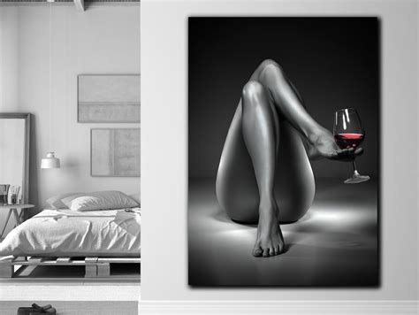 Erotica Wall Art Sensual Art Print Naked Girl Canvas Erotic Nude Erotic Nudity Wall Art