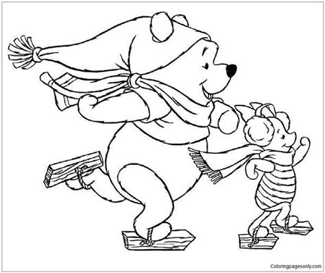 Winnie The Pooh Holiday Coloring Pages