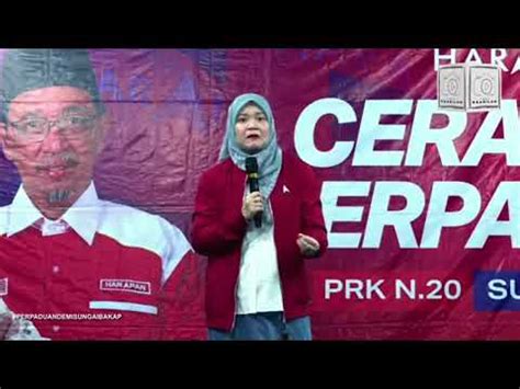 Ucapan Penuh Fadhlina Sidek Di Ceramah Perpaduan PRK Sungai Bakap