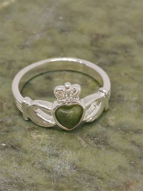 Connemara Marble Claddagh Ring Etsy