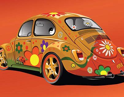 Check out new work on my @Behance profile: "Hippie Car Illustration ...